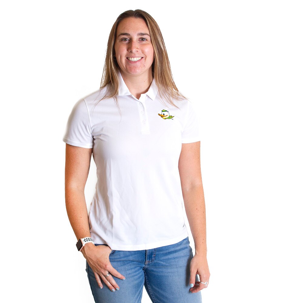 Fighting Duck, Nike/Nike Golf, White, Polo, Performance/Dri-FIT, Women, Golf, Victory, 725501